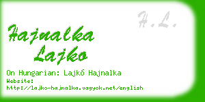 hajnalka lajko business card